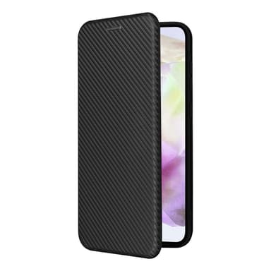 SKALO Samsung A26 5G Carbon Fiber Lompakkokotelo - Musta