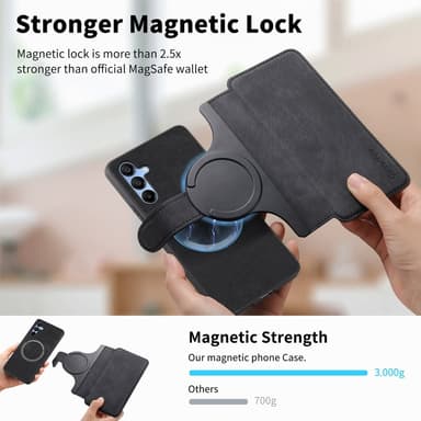 SKALO Xiaomi 15 CASENEO MW-03 Lompakkokotelo - Musta