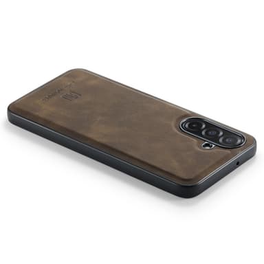 DG MING Samsung A26 5G Premium PU-nahka Hybrid Suojakuori - Tummanruskea