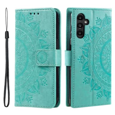 SKALO Samsung A26 5G Mandala Lompakkokotelo - Turkoosi