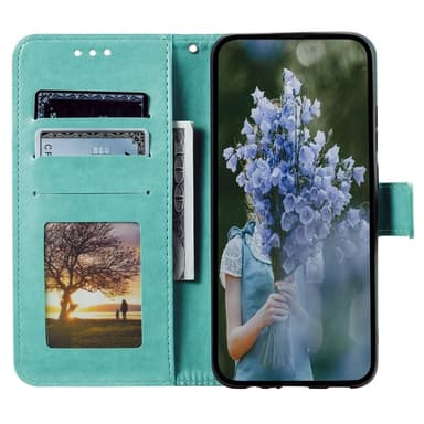 SKALO Samsung A26 5G Mandala Lompakkokotelo - Turkoosi