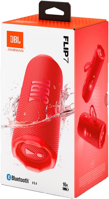 JBL Flip 7 langaton kannettava kaiutin (punainen)