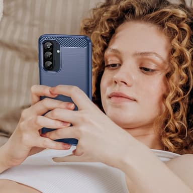SKALO Samsung A26 5G Armor Carbon Suojakuori - Sininen