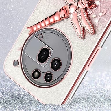 SKALO Nothing Phone (3a) Pro 5G KADEM Dragonfly Glitter Suojakuori - Violetti