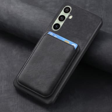SKALO Samsung A36 5G PU-nahkainen magneettinen korttikotelo Suojakuori - Musta