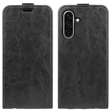 SKALO Samsung A56 5G Vertical Flip PU-Nahka Lompakkokotelo - Musta