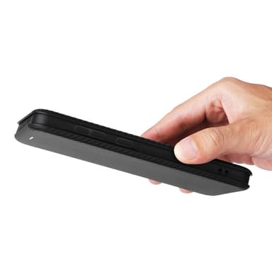 SKALO Samsung A26 5G Carbon Fiber Lompakkokotelo - Musta
