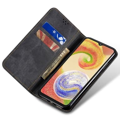 SKALO Samsung A26 5G Jeans Lompakkokotelo - Musta