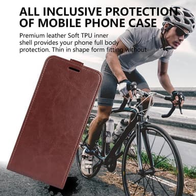 SKALO Samsung A56 5G Vertical Flip PU-Nahka Lompakkokotelo - Musta