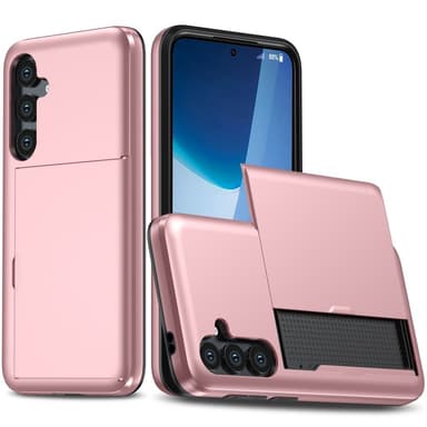 SKALO Samsung A56 5G Armor Korttikotelo Suojakuori - Ruusukulta