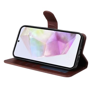 SKALO Samsung A36 5G PU-nahka Lompakkokotelo - Ruskea