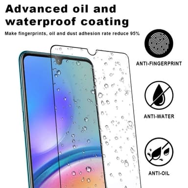 SKALO Samsung A26 5G Kokonaisvaltainen karkaistusta lasista valmistettu näytönsuoja - Musta