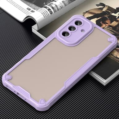 SKALO Samsung A56 5G Armor Hybrid Frosted Suojakuori - Violetti