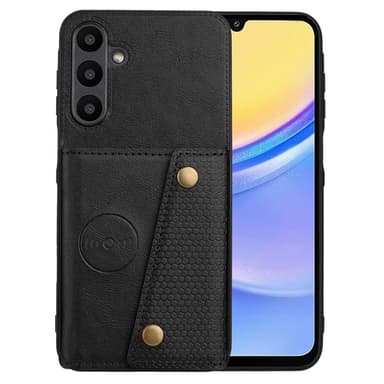 SKALO Samsung A56 5G PU-nahkakotelo, 2 korttipaikkaa Suojakuori - Musta