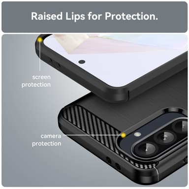 SKALO Samsung A56 5G Armor Carbon Suojakuori - Musta