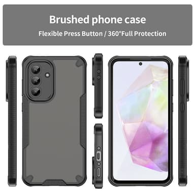 SKALO Samsung A36 5G Armor Hybrid Frosted Suojakuori - Musta