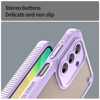 SKALO Samsung A26 5G Armor Hybrid Frosted Suojakuori - Violetti