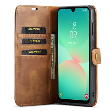 DG MING Samsung A26 5G 2-in-1 Magneetti Lompakkokotelo - Ruskea