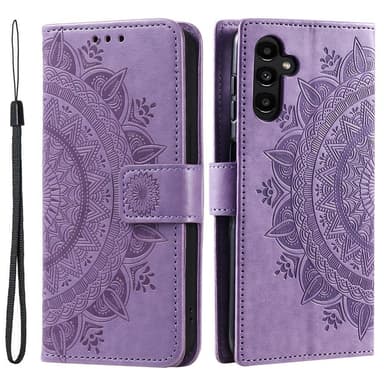 SKALO Samsung A36 5G Mandala Lompakkokotelo - Violetti