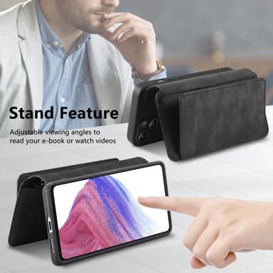 SKALO Samsung A56 5G CASENEO MW-02 Lompakkokotelo - Musta