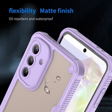 SKALO Samsung A56 5G Armor Hybrid Frosted Suojakuori - Violetti