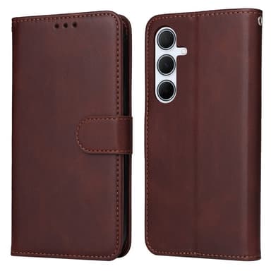 SKALO Samsung A56 5G PU-nahka Lompakkokotelo - Ruskea