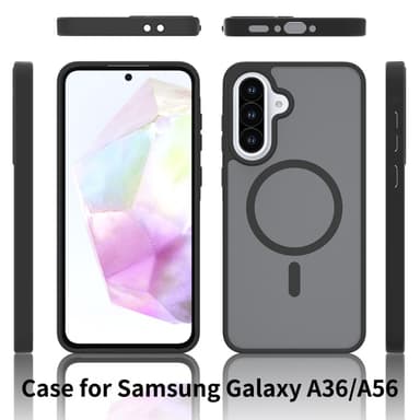 SKALO Samsung A36 5G Skin-touch Hybrid Suojakuori - Musta