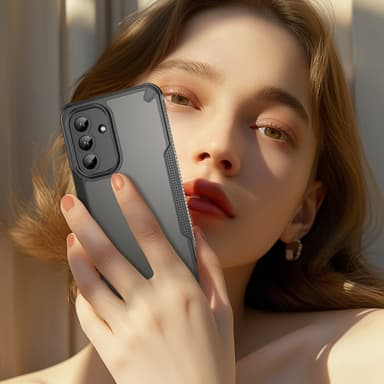 SKALO Samsung A36 5G Armor Hybrid Frosted Suojakuori - Musta
