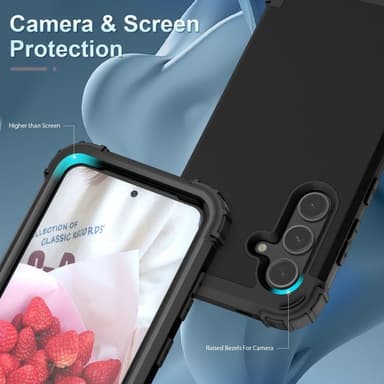 SKALO Samsung A26 5G Armor L-Style Suojakuori - Musta