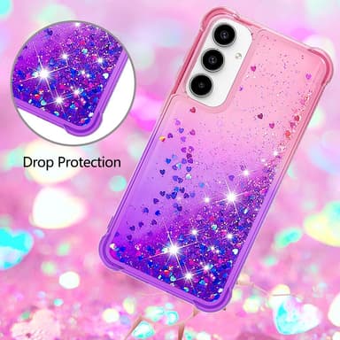 SKALO Samsung A36 5G Hiekka Glitteri Suojakuori - Pinkki-Violetti