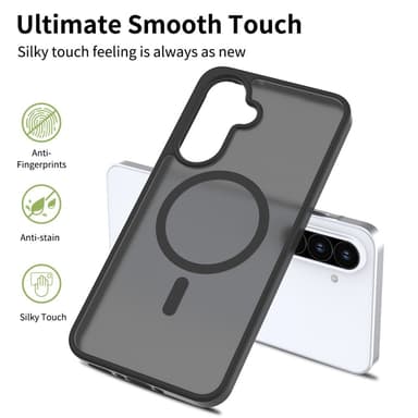 SKALO Samsung A36 5G Skin-touch Hybrid Suojakuori - Musta