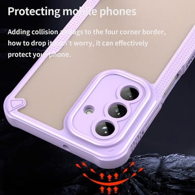 SKALO Samsung A26 5G Armor Hybrid Frosted Suojakuori - Violetti
