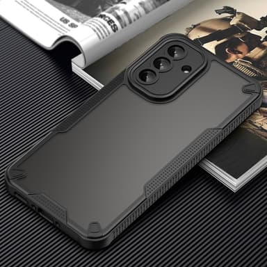 SKALO Samsung A56 5G Armor Hybrid Frosted Suojakuori - Musta