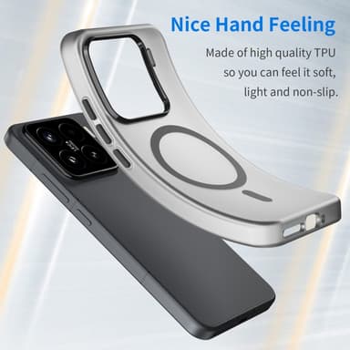 SKALO Xiaomi 15 Matta Translucent Hybrid Suojakuori - Musta