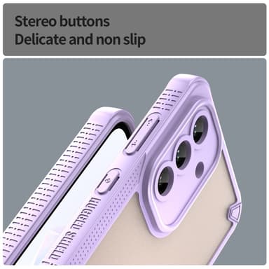 SKALO Samsung A56 5G Armor Hybrid Frosted Suojakuori - Violetti
