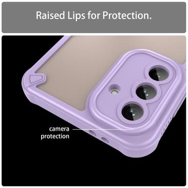 SKALO Samsung A56 5G Armor Hybrid Frosted Suojakuori - Violetti