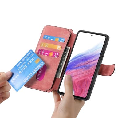 SKALO Samsung A56 5G CASENEO MW-03 Lompakkokotelo - Pinkki