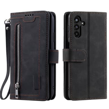 SKALO Samsung A26 5G Big Wallet 9-Korttitasku Lompakkokotelo - Musta