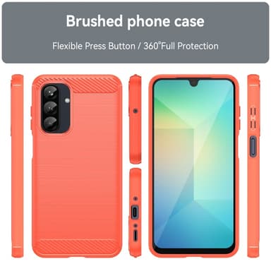 SKALO Samsung A26 5G Armor Carbon Suojakuori - Punainen