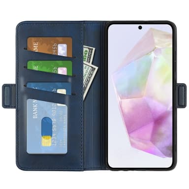 SKALO Samsung A56 5G Premium ID Lompakkokotelo - Sininen