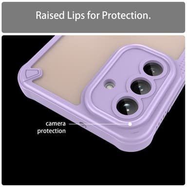 SKALO Samsung A26 5G Armor Hybrid Frosted Suojakuori - Violetti