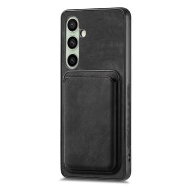 SKALO Samsung A56 5G PU-nahkainen magneettinen korttikotelo Suojakuori - Musta