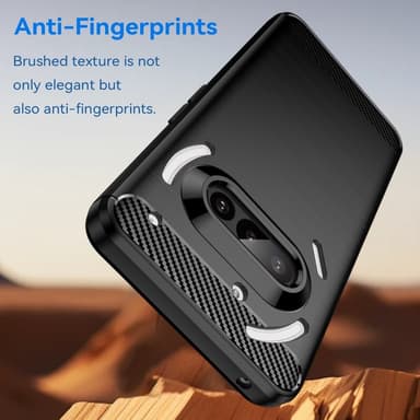 SKALO Nothing Phone (3a) 5G Armor Carbon Suojakuori - Musta