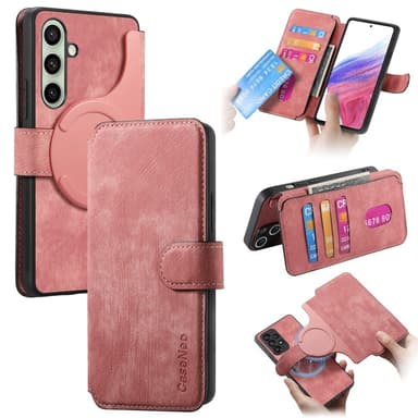 SKALO Samsung A56 5G CASENEO MW-03 Lompakkokotelo - Pinkki