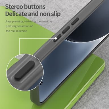 SKALO Xiaomi 15 Matta Translucent Hybrid Suojakuori - Musta