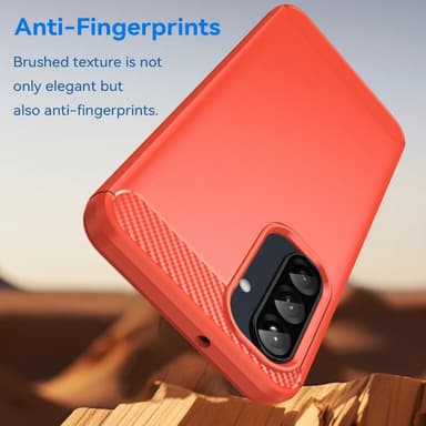 SKALO Samsung A26 5G Armor Carbon Suojakuori - Punainen