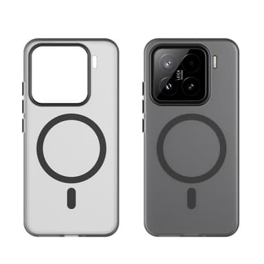 SKALO Xiaomi 15 Matta Translucent Hybrid Suojakuori - Musta