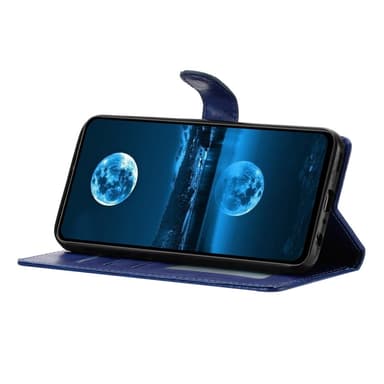 SKALO Samsung A26 5G PU-nahka Lompakkokotelo - Sininen