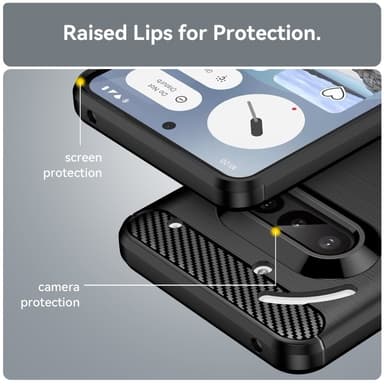 SKALO Nothing Phone (3a) 5G Armor Carbon Suojakuori - Musta