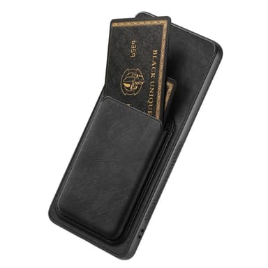 SKALO Xiaomi 15 PU-nahkainen magneettinen korttikotelo Suojakuori - Musta